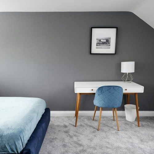 Interior of a house, loft conversion bedroom